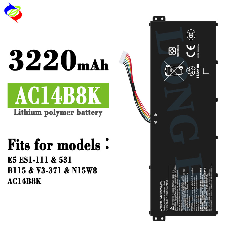 Suitable for Acer Ac14B8K Notebook Battery E5 Es1-111 531 B115 V3-371 N15W8