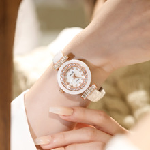 dinimi陶瓷女表简约时尚水钻女士轻奢小众个性高级感女款手表女
