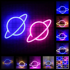 Amazon Style Neon Star LED Globe Shaped Neon Light, Instagram Famous Room Hanging Decor Lamp