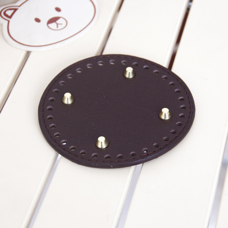 12 round dark brown