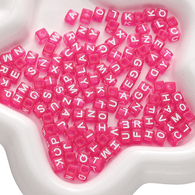 Rose red 6x6mm 100pcs/pack