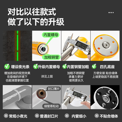 Sanitary ware handrail railing for the elderly anti-slip disabled barrier-free toilet safety handle stainless steel bathroom toilet