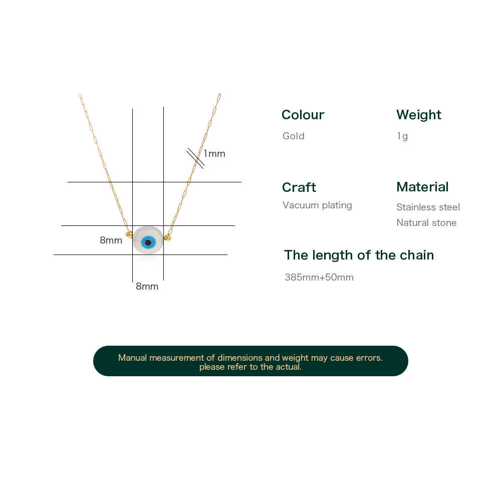 Fashion Glasses Stainless Steel Plating Shell Pendant Necklace 1 Piece