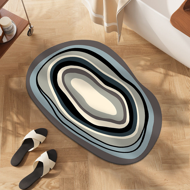 Bathroom Doorway Absorbent Floor Mat Toilet Toilet Doorway Absorbent Foot Mat Non-slip Quick-drying Diatom Mud Floor Mat