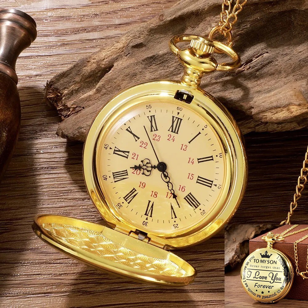 Delta Action Pocket Watch Game Peripheral Men's Pocket Watch Retro Compact Alloy Arabic Numerals Men's Pocket Watch