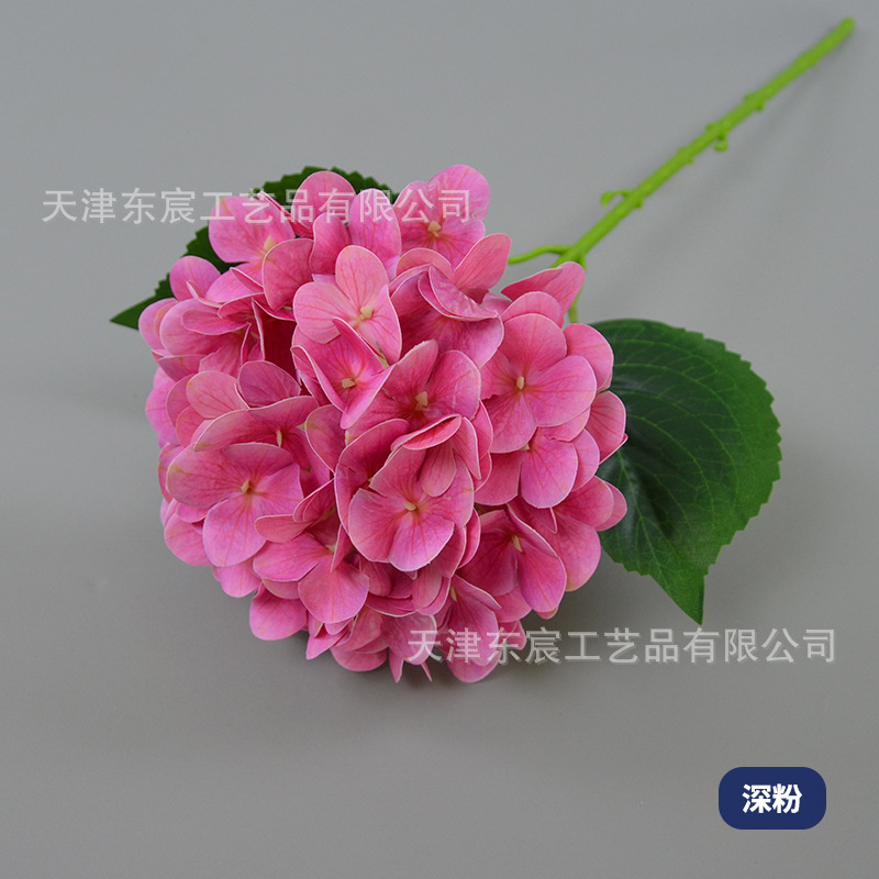 単枝72頭のフィルムのアジサイのシミュレーションの花の卸売りの大型の園芸の滝の装飾の形の偽の花の3dフィルムのアジサイ|undefined