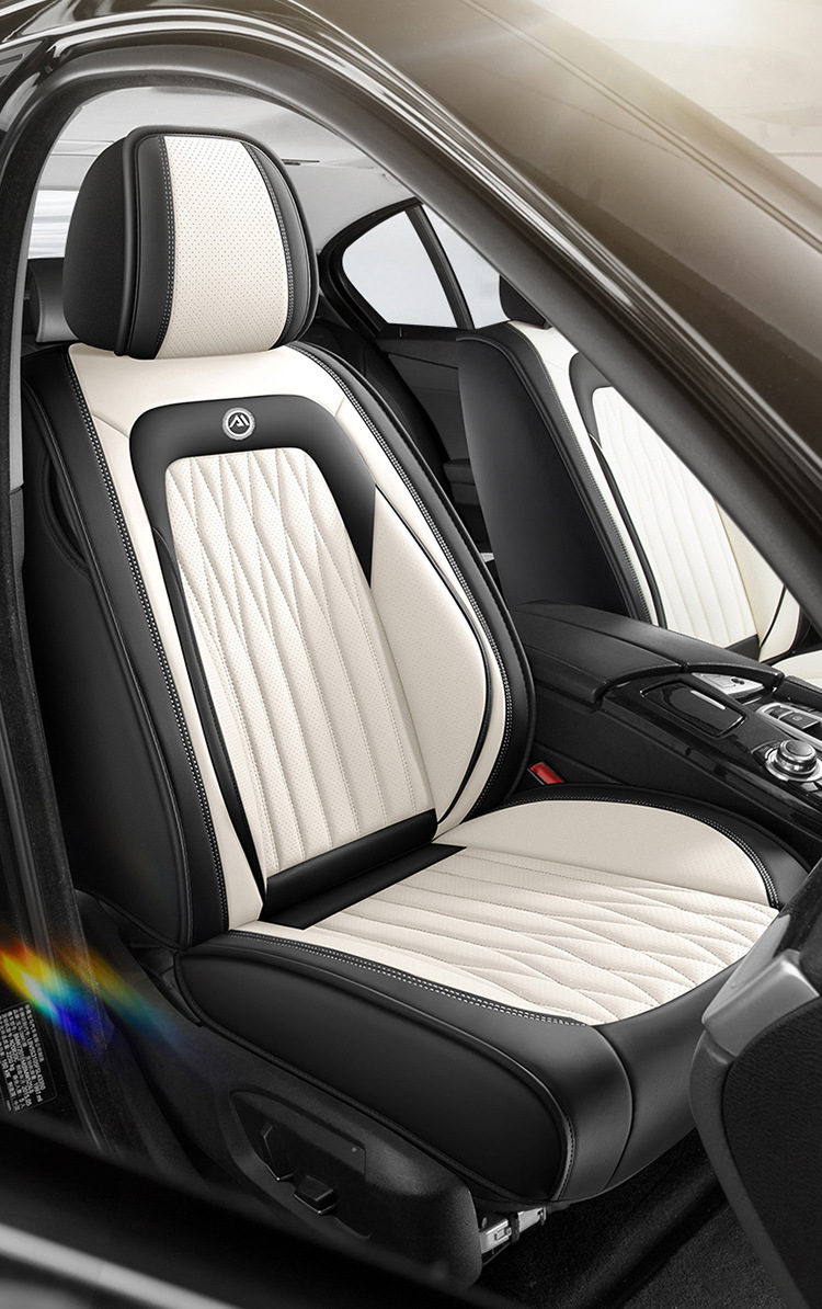 25 Years New All-Inclusive Diamond-Shaped Full-Leather Car Seat Cushion for All Seasons Manufacturer Wholesale All-Inclusive Seat Cover Cushion