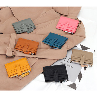 2025 New Small Card Holder Women's Exquisite High-End Compact Multi-Card Slot Card Holder Genuine Leather Ultra-Thin Card Holder