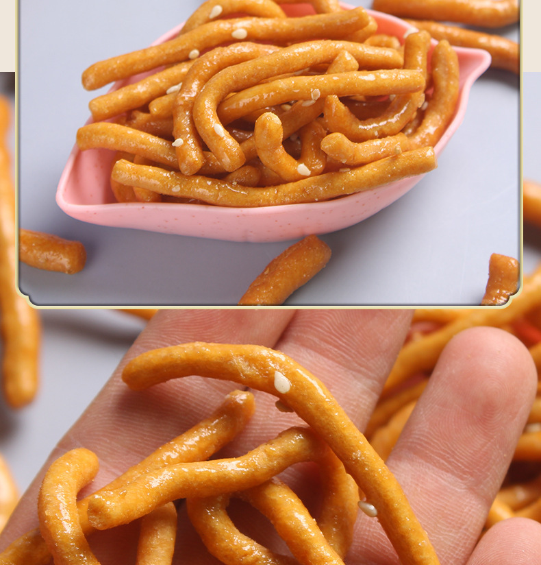 Traditional Chinese Sweet Jing Guo Tiao Rice Pastry Strips Xuzhou Specialty 500g Jar specifications