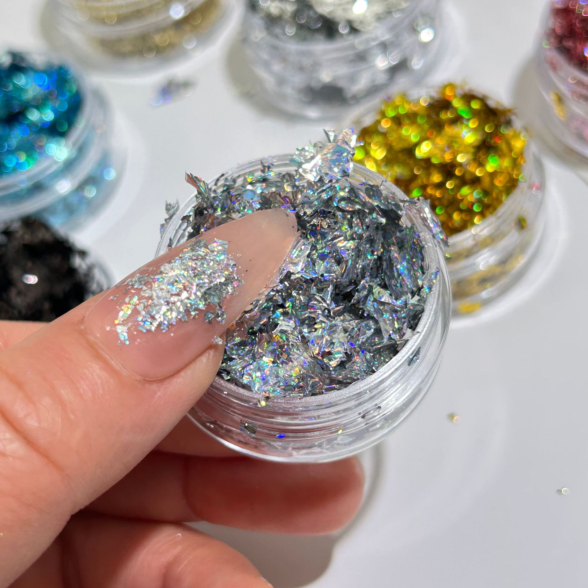 Gold Foil Nail Art Jewelry Gold Foil Fragments Internet Popular Nail Polish Glue Decorative Sticker Sequin E-commerce Cross-border