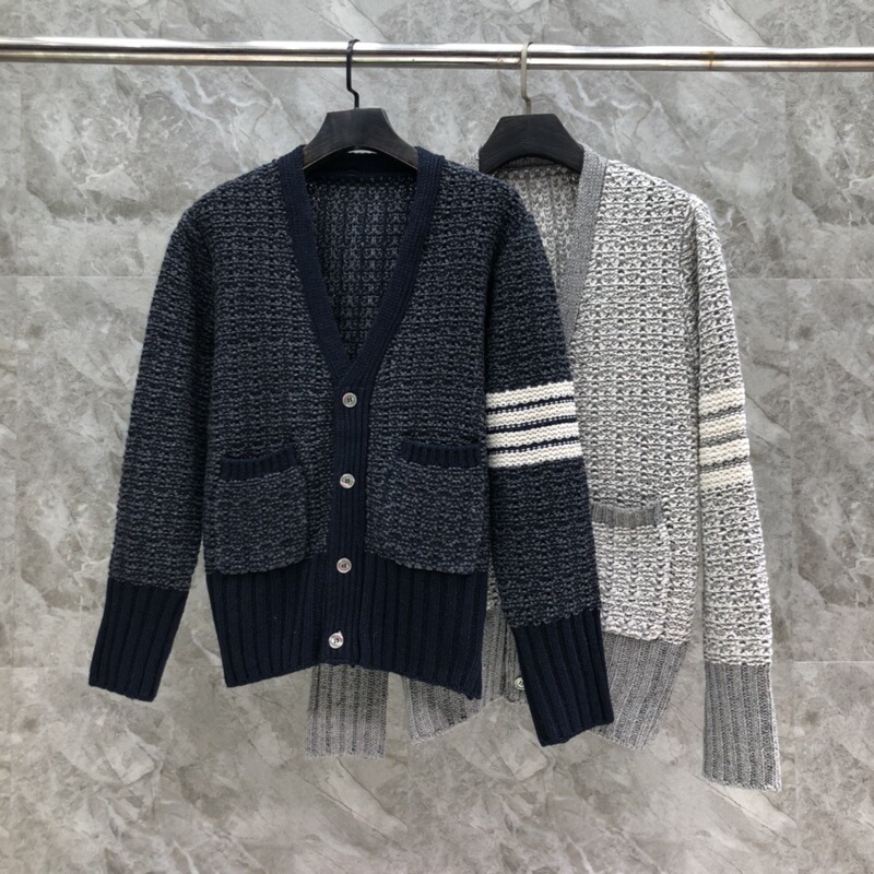 Factory Direct TB Fall/Winter New High Version Thickened Snowflake Point Thick Needle Cardigan Sweater for Men and Women