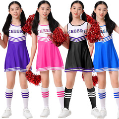 European and American cross-border cheerleading uniforms for children five-color cheerleading sportswear football baby dress performance clothing set