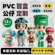 PVC搪胶盲盒公仔定制玩偶车载树脂摆件钥匙扣挂件定做注塑卡通手