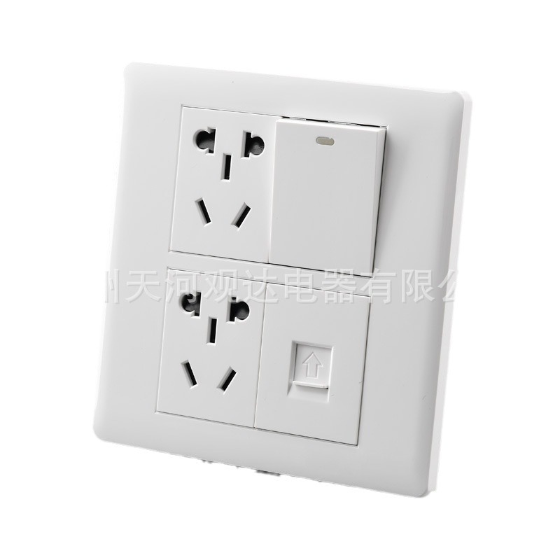 120 tipo de interruptor de pared enchufe fila champán oro panel Módulo de panel de interruptor de zócalo Hangzhou socket especial image 5