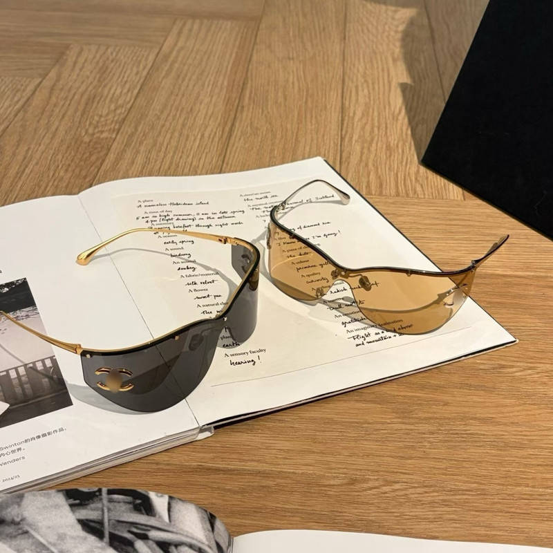 CH-26c New Model 71787 Women's Rimless Fashion Headband Sunglasses, Popular with Internet Celebrities and Trendy Stars