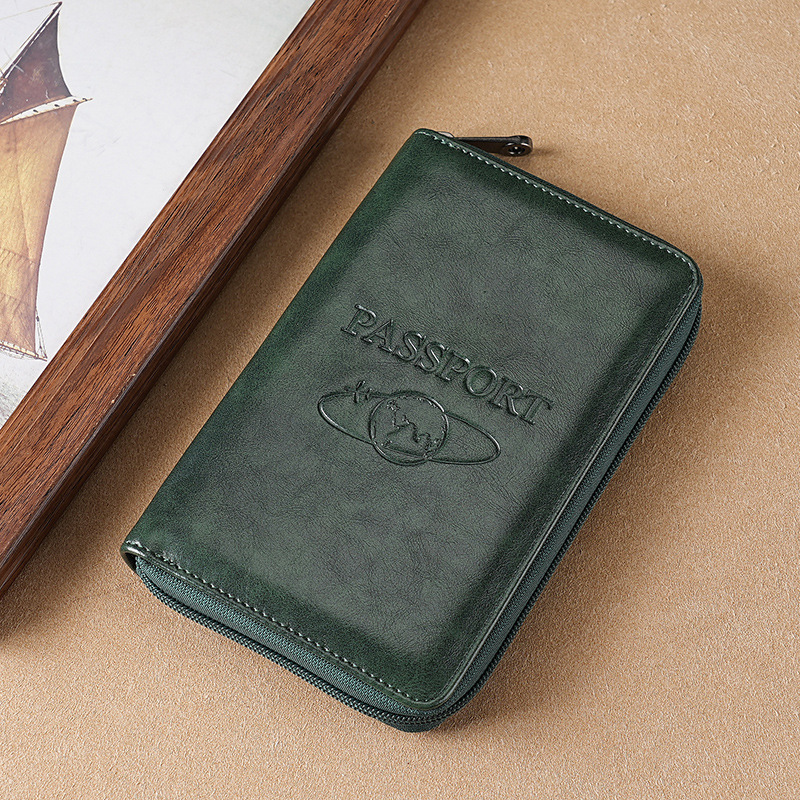 Multifuncional RFID anti-robo de viaje nuevo documento de almacenamiento pasaporte billetera portátil en el extranjero