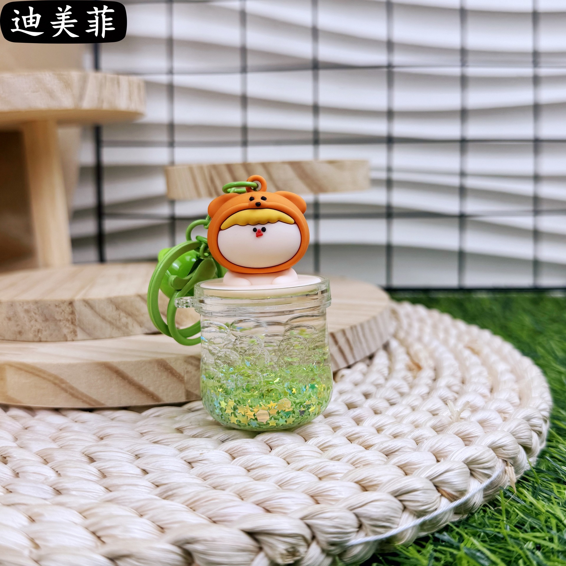 Barril de cuentas de burbujas-verde