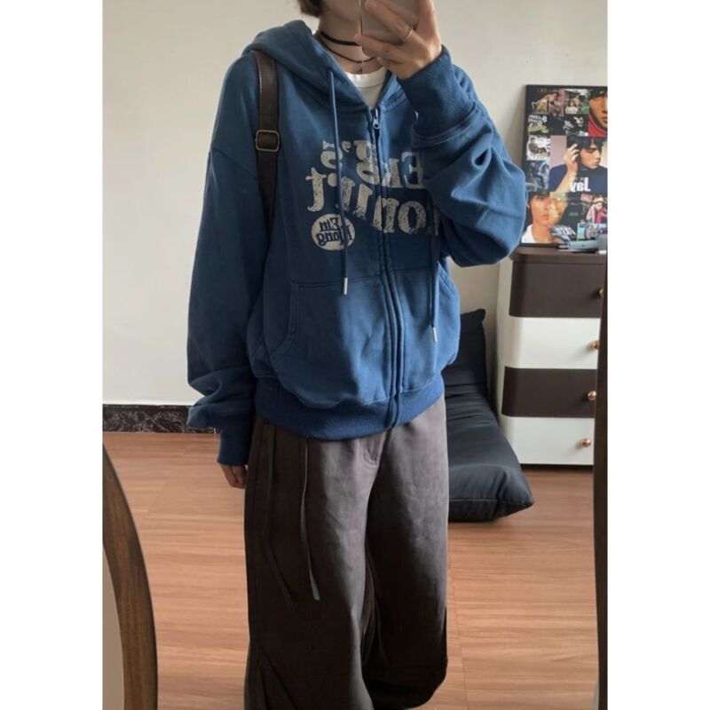 2026 new casual and versatile hooded sweatshirt for women, perfect for spring and autumn, with a relaxed and loose fit 2026 new casual and versatile hooded sweatshirt for women, perfect for spring and autumn, with a relaxed and loose fit