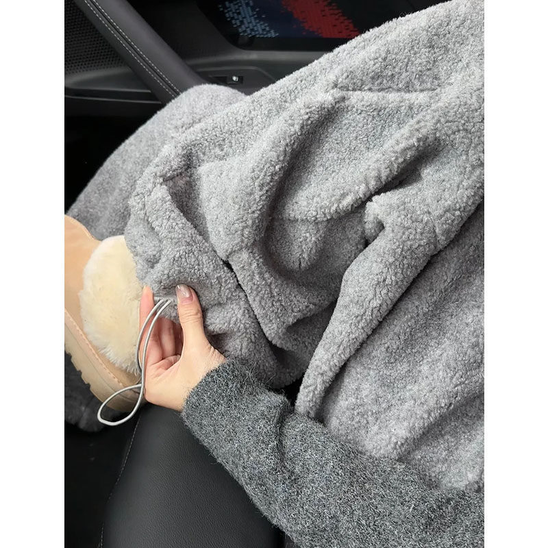 Gray Teddy Velvet Wide-Leg Pants for Women 2025 Autumn and Winter New High-Waisted Double-Sided Lamb Velvet Lazy Style Warm Straight-Leg Pants Gray Teddy Velvet Wide-Leg Pants for Women 2025 Autumn and Winter New High-Waisted Double-Sided Lamb Velvet Lazy Style Warm Straight-Leg Pants