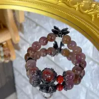 Натуральный кристалл фиолетовый желтый Zeus Four Seasons Ghost Box Оригинальный DIY готический стиль Лолиты Легкий зрелый браслет