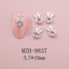 Cute rabbit, three dimensional nail decoration, cartoon fake nails for manicure from pearl, accessory for nails, wholesale