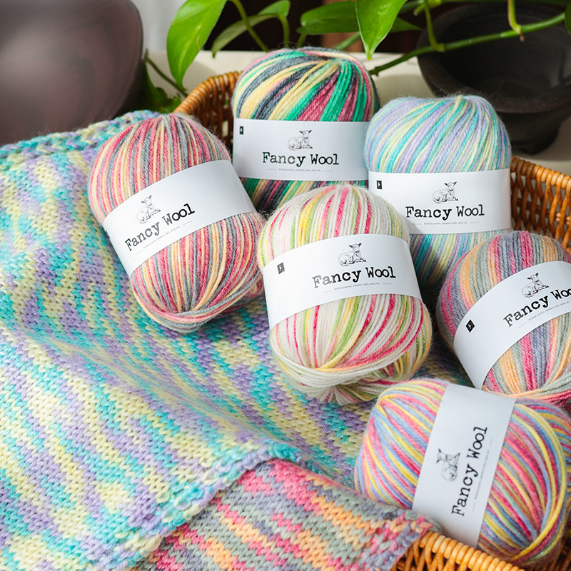rainbow woolen woven sweater handmade