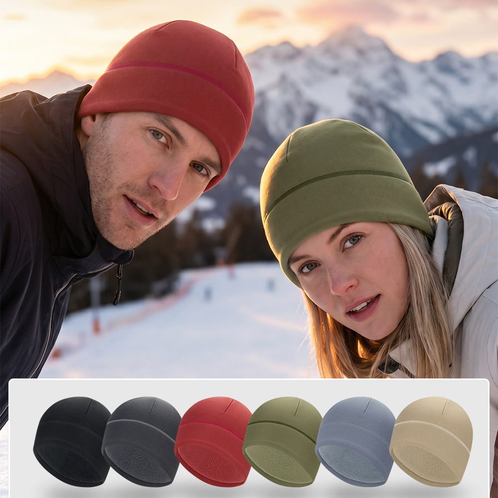 Yucan Winter Running Beanie for Men and Women, Outdoor Headwrap, Sports Warmth, Windproof, Quick-drying, Sweat-absorbent, Skiing Fleece Hat