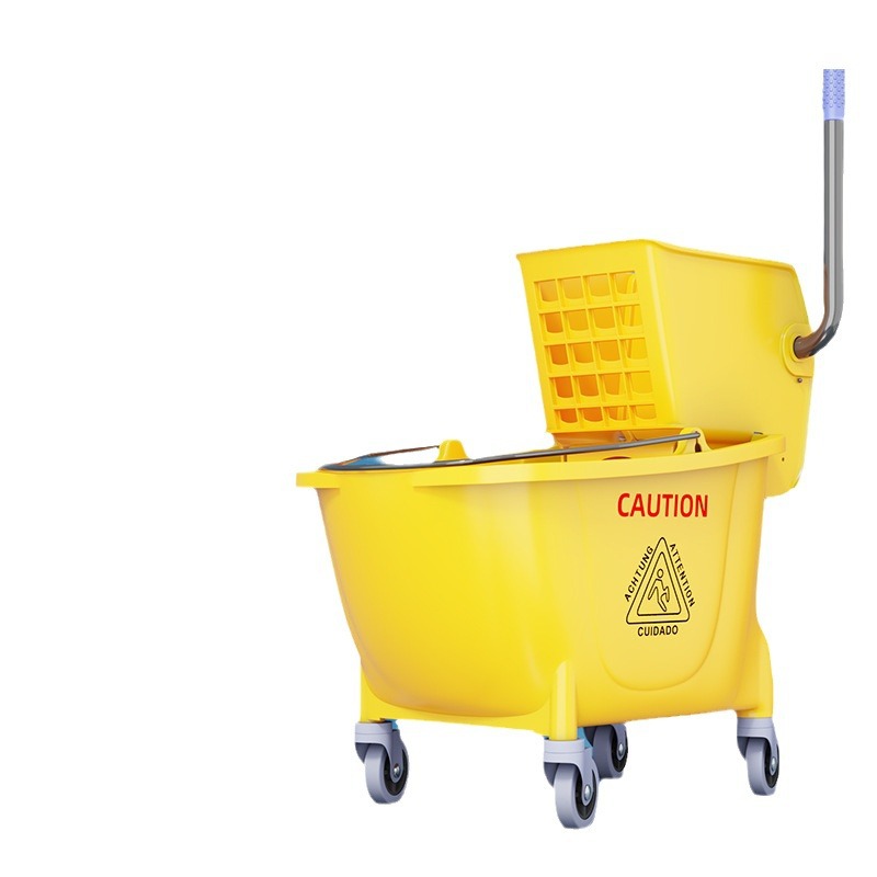 一体式免手洗拖把桶挤水桶酒店洗拖把拖布压水清洁榨水车拖把桶