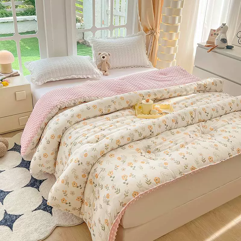 2025 новая Class A knitted cotton baby velvet beans quilting в весну и осень, соевые хлопок осень и зима