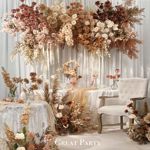 咖色系仿真花婚庆花束婚礼堂吊顶路引假花装饰焦糖背莫奈花园之窗