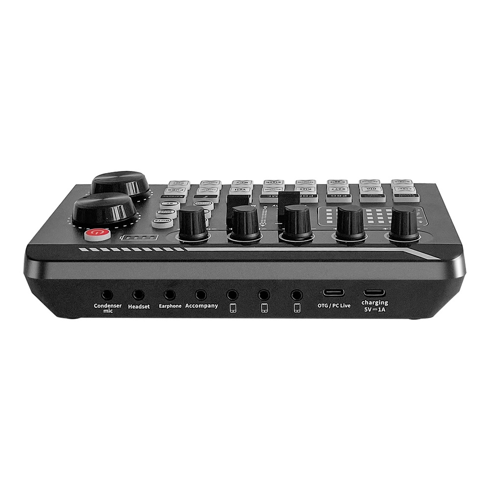 Inglés transfronterizo en vivo al por mayor tarjeta de sonido teléfono móvil computadora en vivo tarjeta de sonido conjunto completo tarjeta de voz de canto de ancla