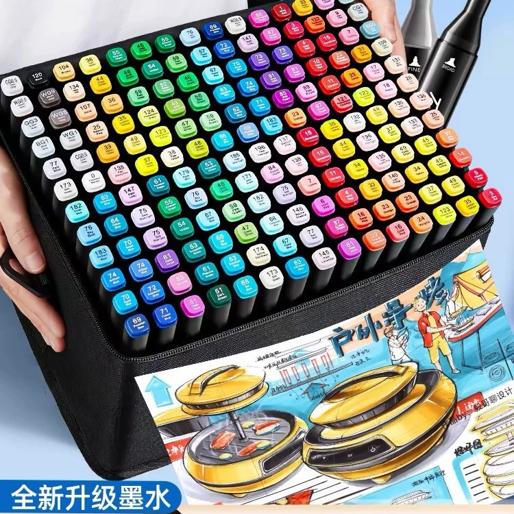 Производители прямых канцелярских товаров 48 цветов маркерная ручка touch двухголовая алкогольная жирная ручка