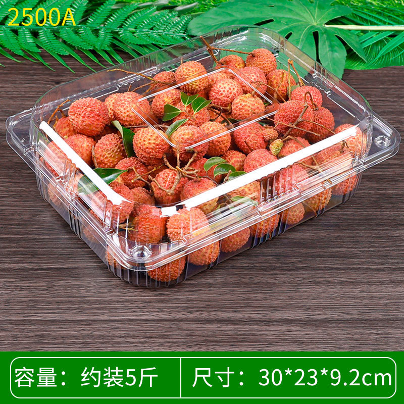 フルーツ包装箱卸売 PET ブリスターイチゴスイカ箱蓋付きスーパーマーケット透明プラスチックフルーツボックス肥厚|undefined