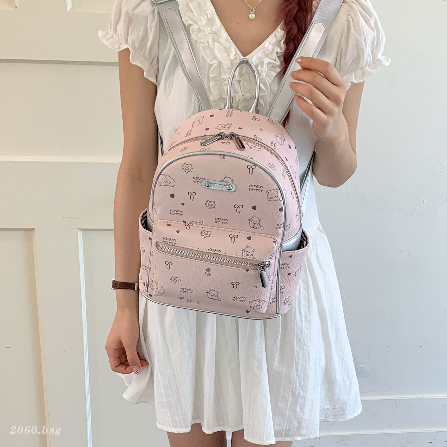 Mochila de estilo de verano impresa para mujeres, mochila de estilo universitario, nueva moda, gran capacidad, 2026