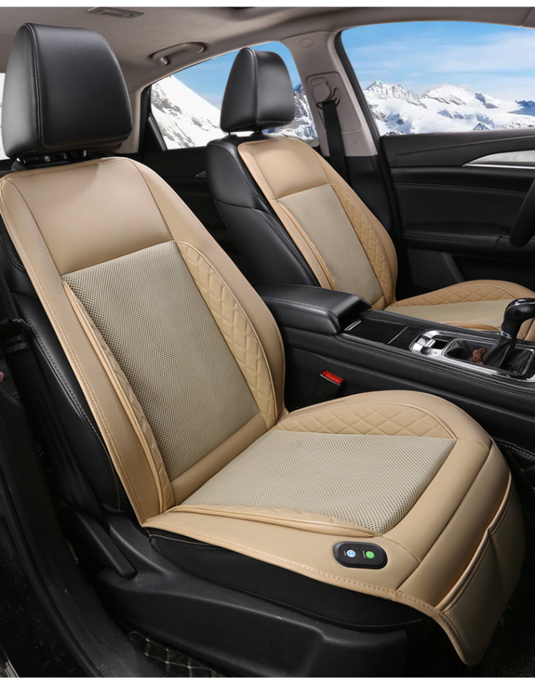 Summer car 12V ventilation cushion 16 fan refrigeration seat cushion 24V truck cold air ventilation cooling cushion cross-border