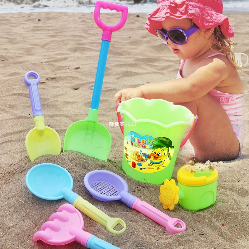 Juguetes para niños baratos y asequibles de gran tamaño, juguetes para niños, pala y barril para jugar con arena, herramientas de agua junto al mar