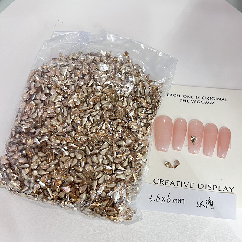 [KKK04-21] champagne water drops 3.6 * 6mm
