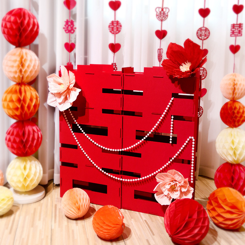 Wedding Supplies Creative 3D Hollowed-Out "Xi" Character Ornaments&mdash;Special for Engagement, Wedding Room Decoration, and Wedding Living Room Decorations