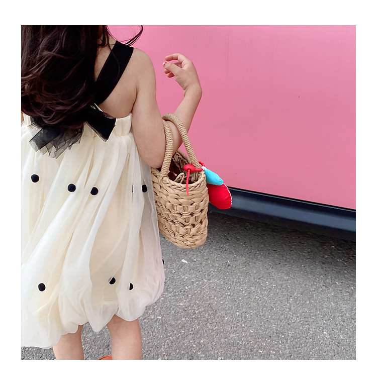 Small Straw Solid Color Fashion Weave Basket-shaped Open Straw Bag display picture 2