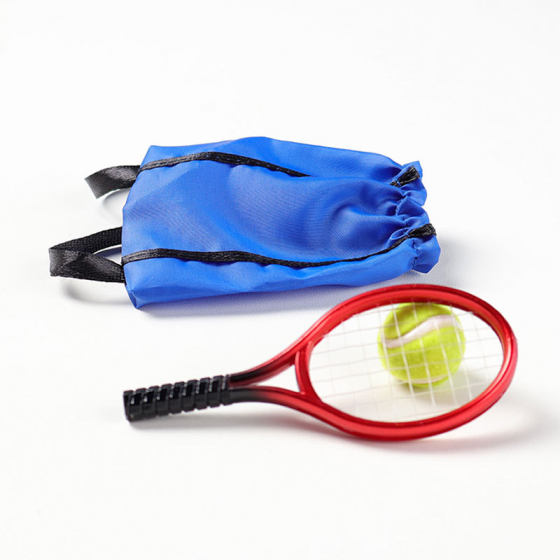 Doll House Tennis Racquet Tennis Model suit Miniature Shooting Set Accessories Mini Outdoor Sports Food Play Toy