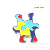 Factory direct selling autism puzzle puzzle love ribbons cross badge brooch jewelry accessories