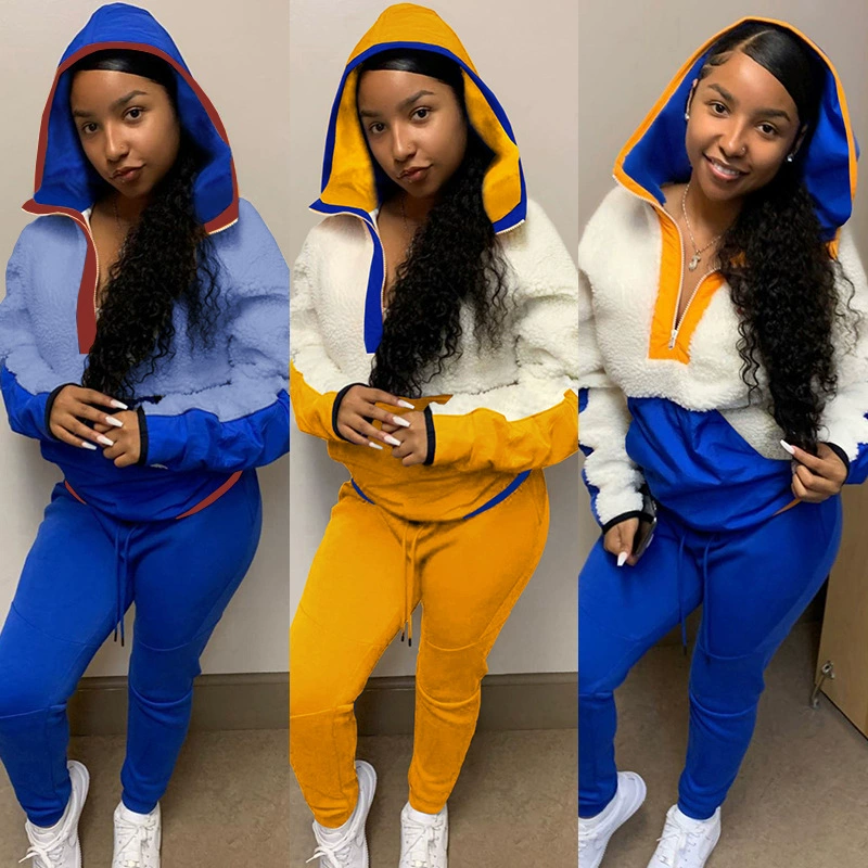 G8067 трансграничные поставки осень-зима Новый свитер из овечьей шерсти, Новый Повседневный Женский костюм из двух частей