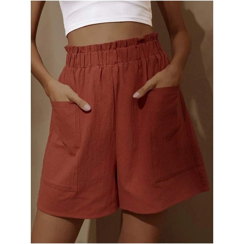 Women's Daily Simple Style Solid Color Knee Length Pleated Casual Pants Wide Leg Pants display picture 13