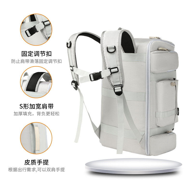 Nueva mochila deportiva al aire libre almacenamiento de zapatos secos y húmedos separación bolsa de montaña mochila de hombre de gran capacidad bolsa de senderismo