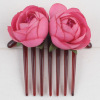 Cross -border hot -selling simulation rose buds inserted hair, Burma Vietnam bride spherical rose plastic combed