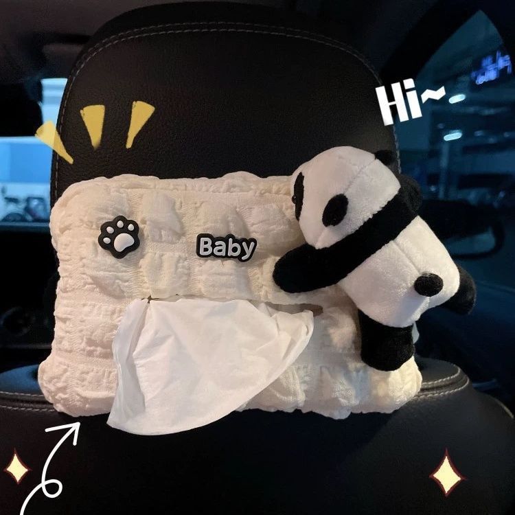 Caja de pañuelos para coche de burbujas, caja de dibujo en coche, bolsa colgante, decoración linda creativa, accesorios para coche de celebridades de Internet colgantes