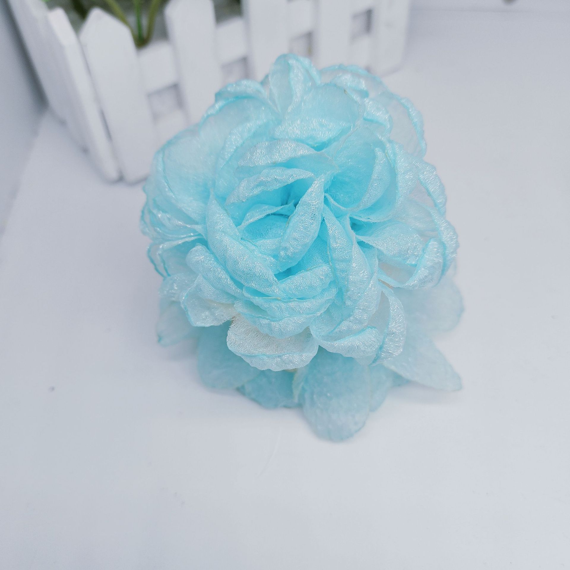 Francés Super Hada tridimensional Rosa flor clip hembra verano Hada espalda Cabeza updo tiburón clip tocado flor