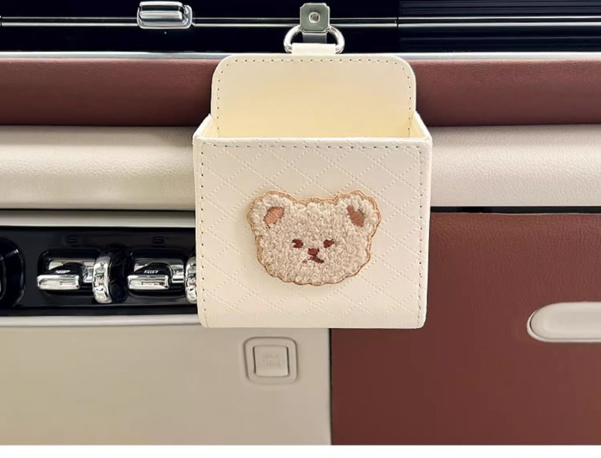 Simple Flower Car Air Outlet Storage Bag Storage Box Car Storage Bag Car Good Things Mobile Phone Storage Box for Women