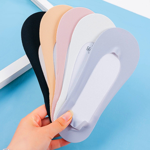 Summer new invisible boat socks for women, all-match, any-cut cat claws, non-breaking short socks, solid color sheath, non-slip women's socks
