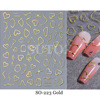 Nail stickers, adhesive fake nails contains rose for manicure, suitable for import, new collection, french style, pink gold